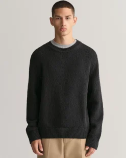 Bouclé Knit Crew Neck Sweater