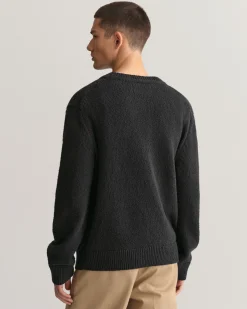 Bouclé Knit Crew Neck Sweater