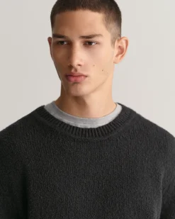 Bouclé Knit Crew Neck Sweater