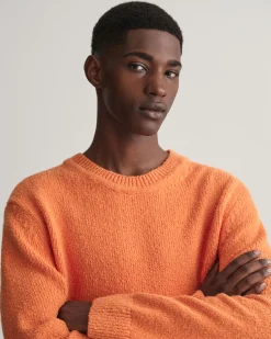 Bouclé Knit Crew Neck Sweater