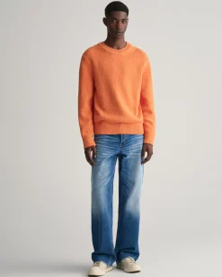 Bouclé Knit Crew Neck Sweater