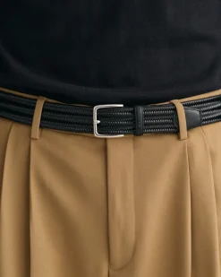 Braided Elastic Leather Belt