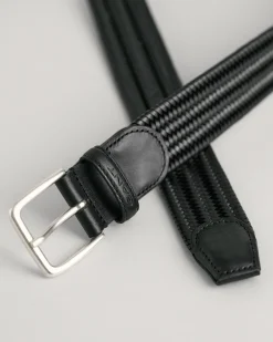 Braided Elastic Leather Belt