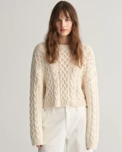Cable Knit Crew Neck Sweater