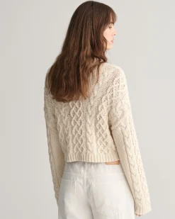 Cable Knit Crew Neck Sweater