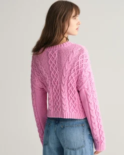Cable Knit Crew Neck Sweater