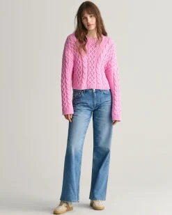Cable Knit Crew Neck Sweater