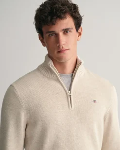 Casual Cotton Half-Zip Sweater