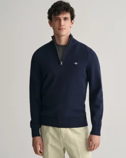 Casual Cotton Half-Zip Sweater