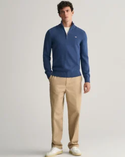 Casual Cotton Half-Zip Sweater