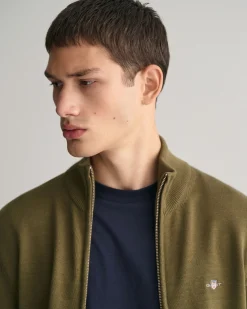 Casual Cotton Zip Cardigan