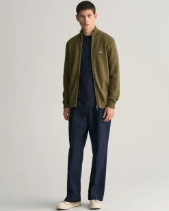 Casual Cotton Zip Cardigan