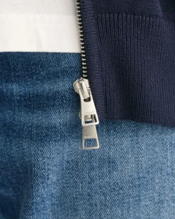 Casual Cotton Zip Cardigan