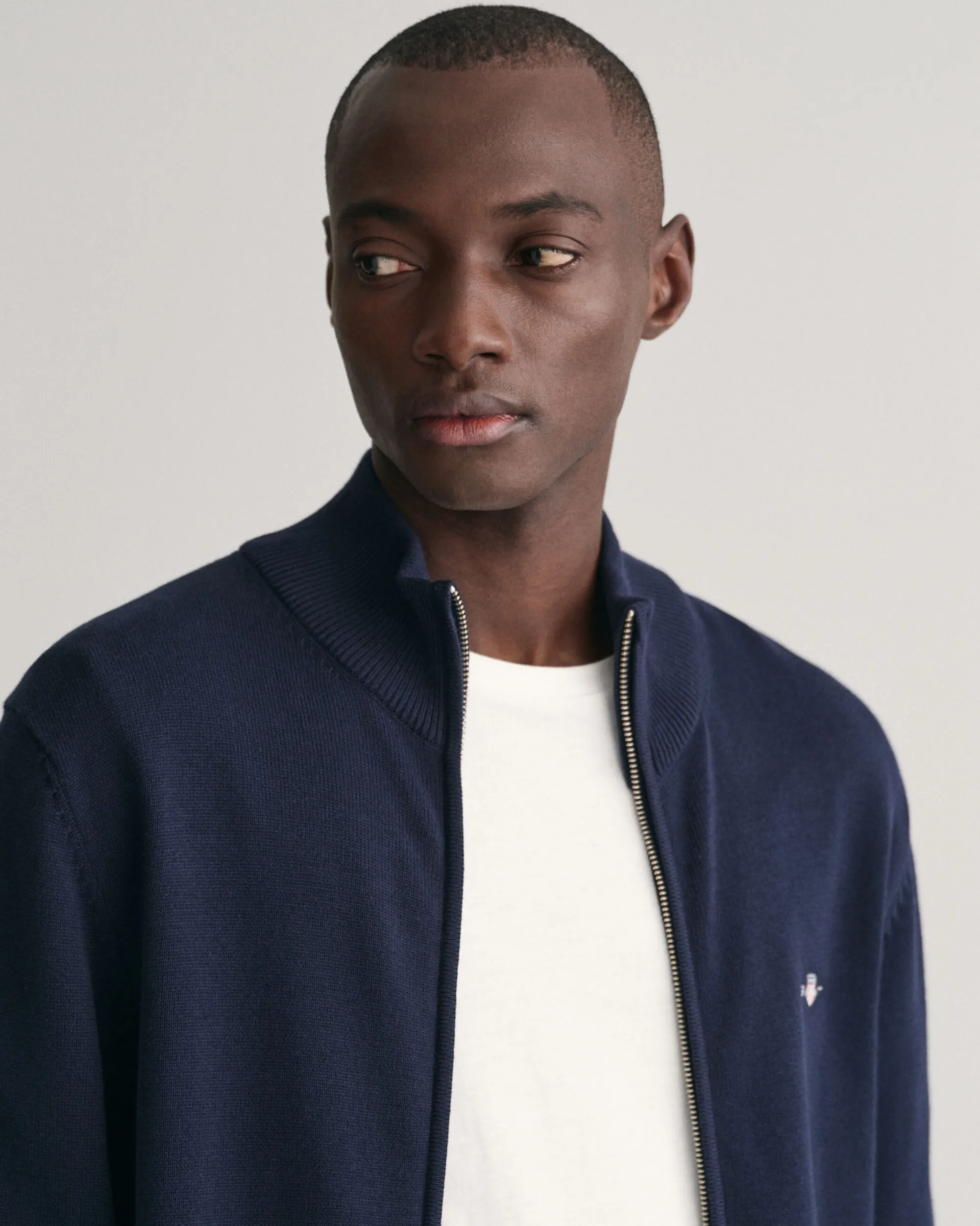 Casual Cotton Zip Cardigan