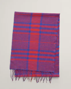Checked Merino Wool Woven Scarf