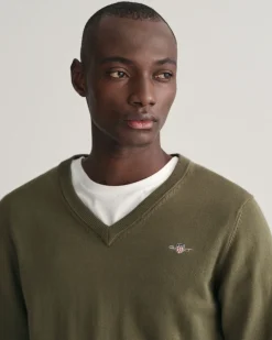 Classic Cotton V-Neck Sweater