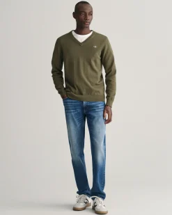 Classic Cotton V-Neck Sweater