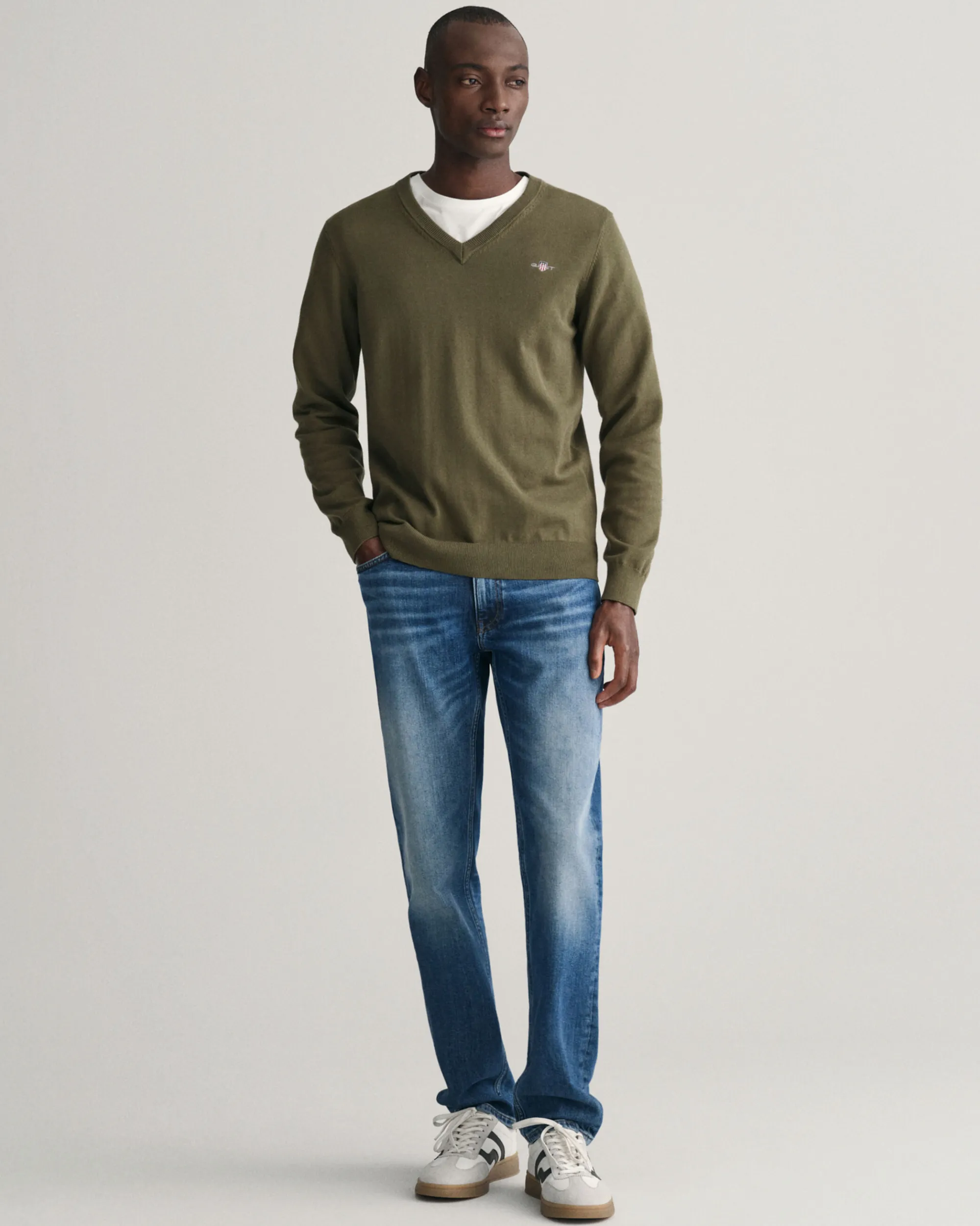 Classic Cotton V-Neck Sweater