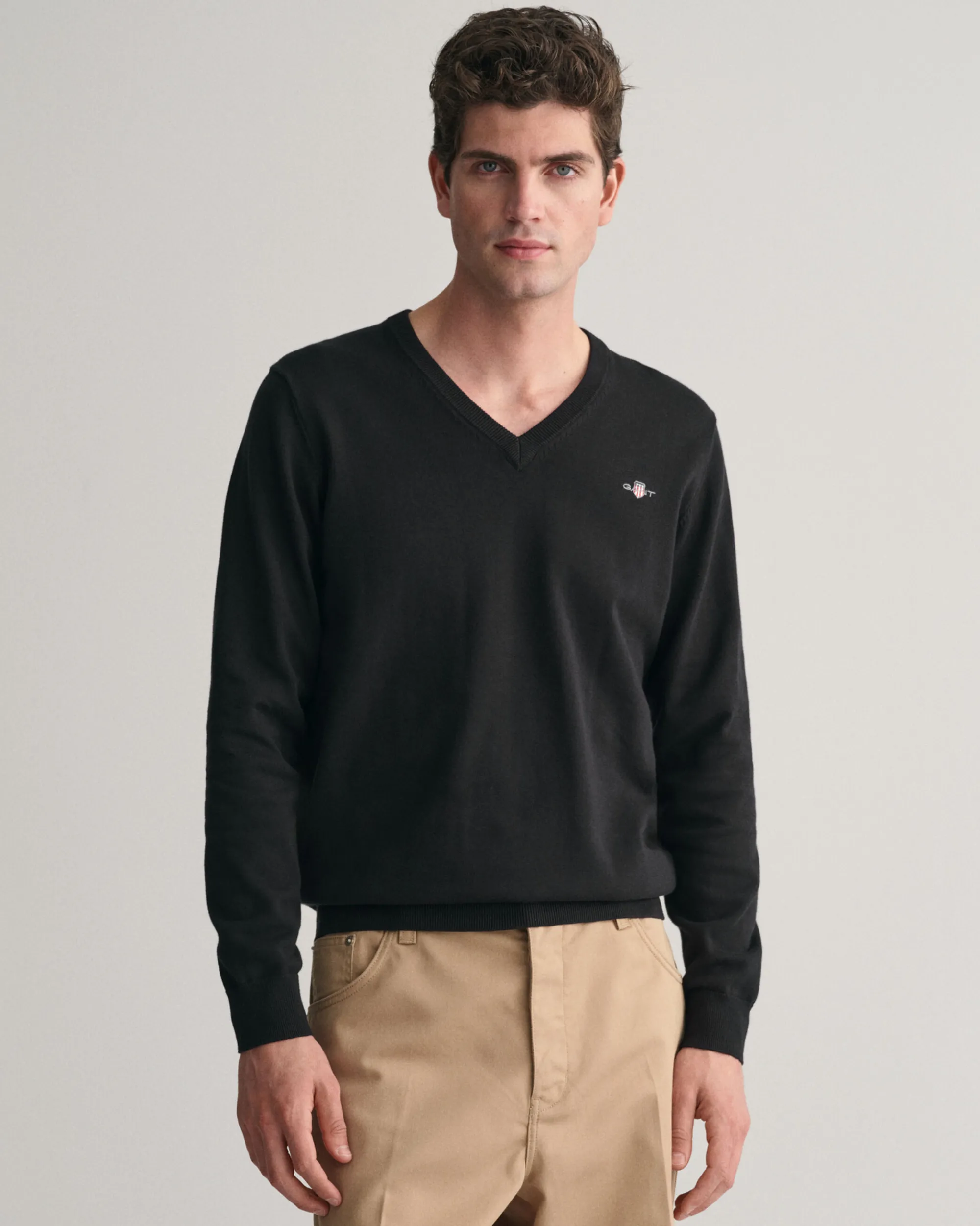 Classic Cotton V-Neck Sweater