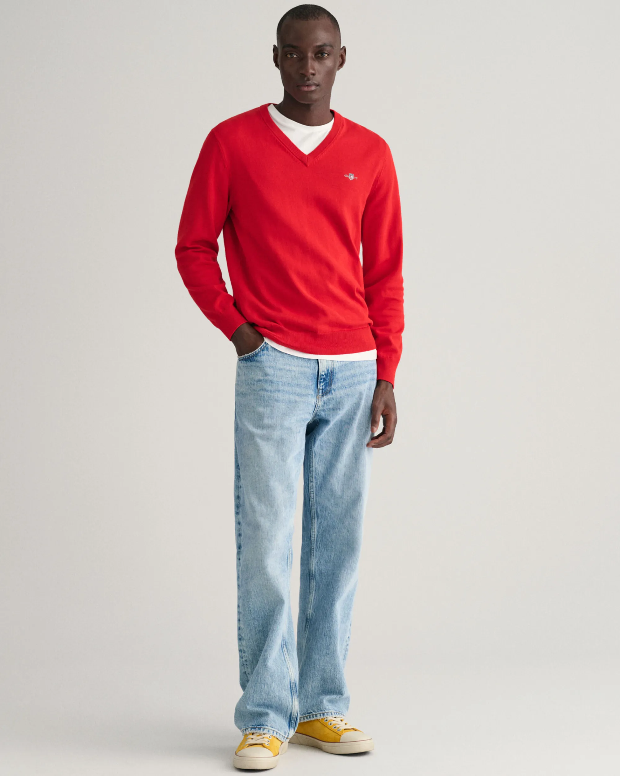 Classic Cotton V-Neck Sweater