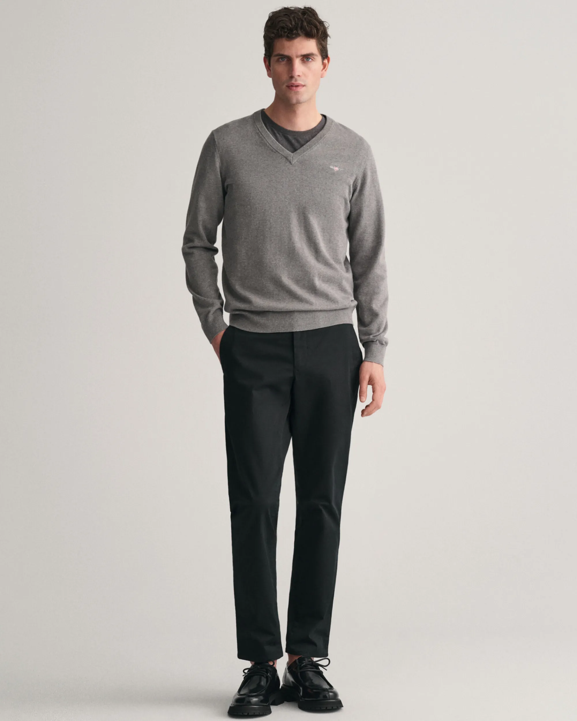 Classic Cotton V-Neck Sweater