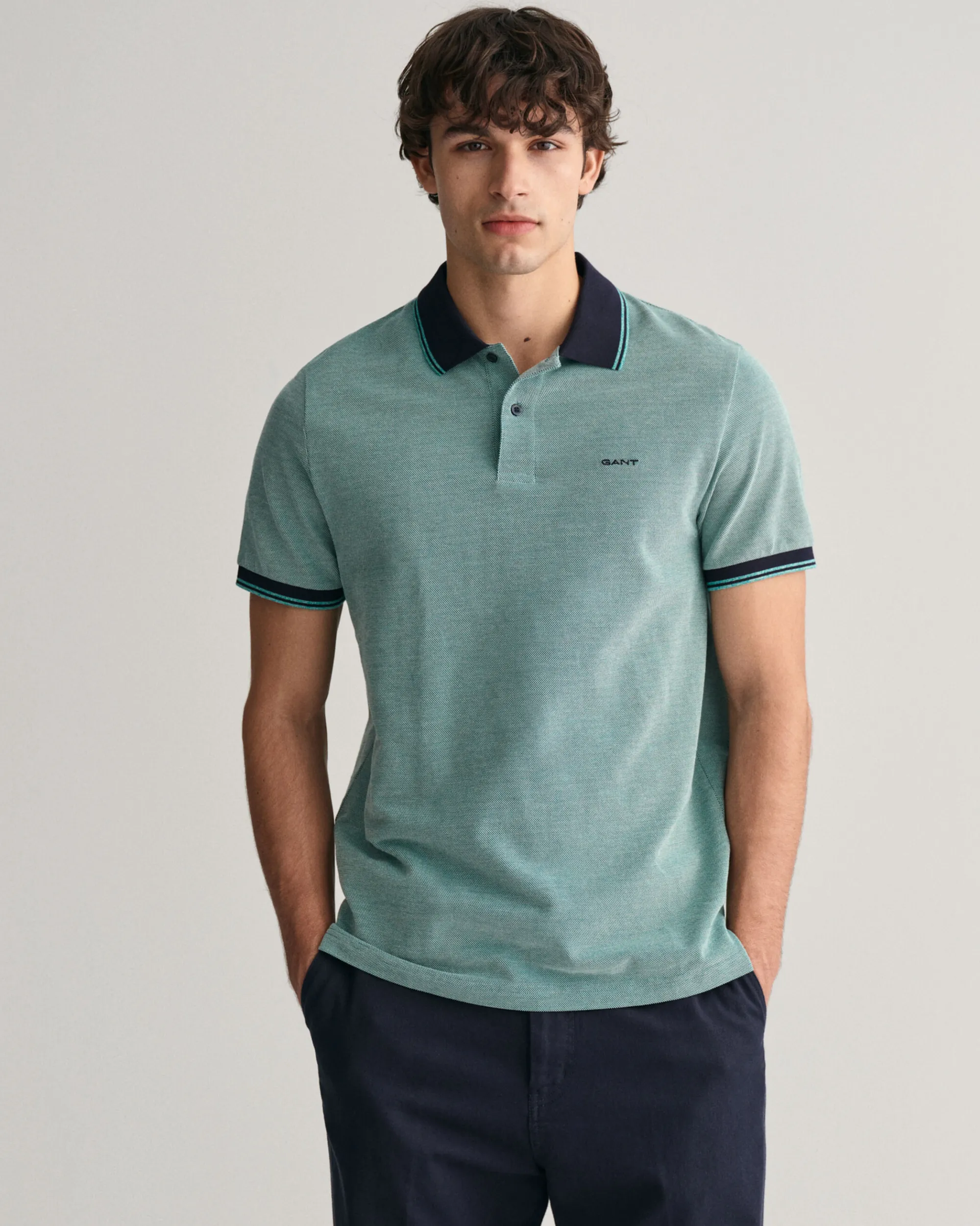 4-Color Oxford Piqué Polo Shirt