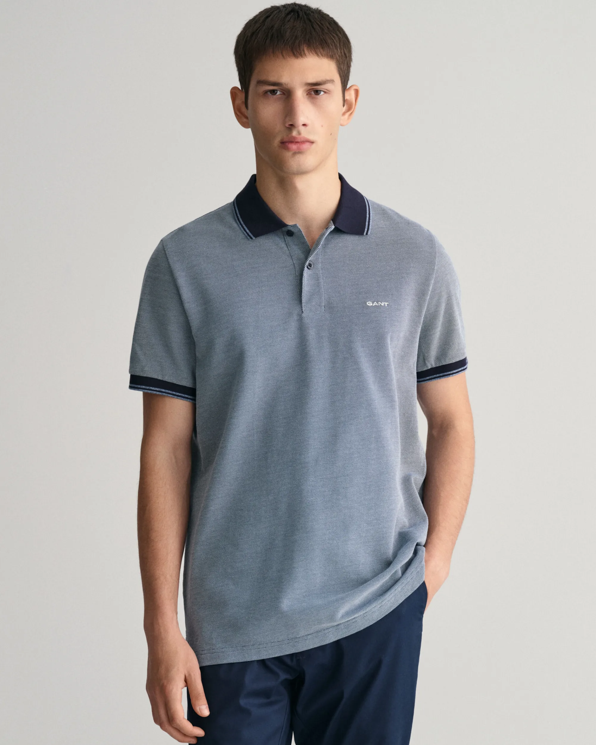 4-Color Oxford Piqué Polo Shirt