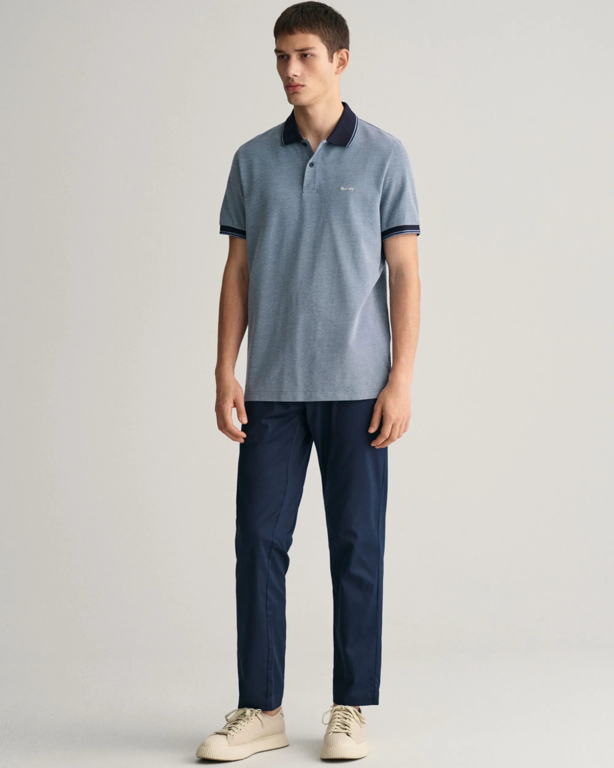4-Color Oxford Piqué Polo Shirt