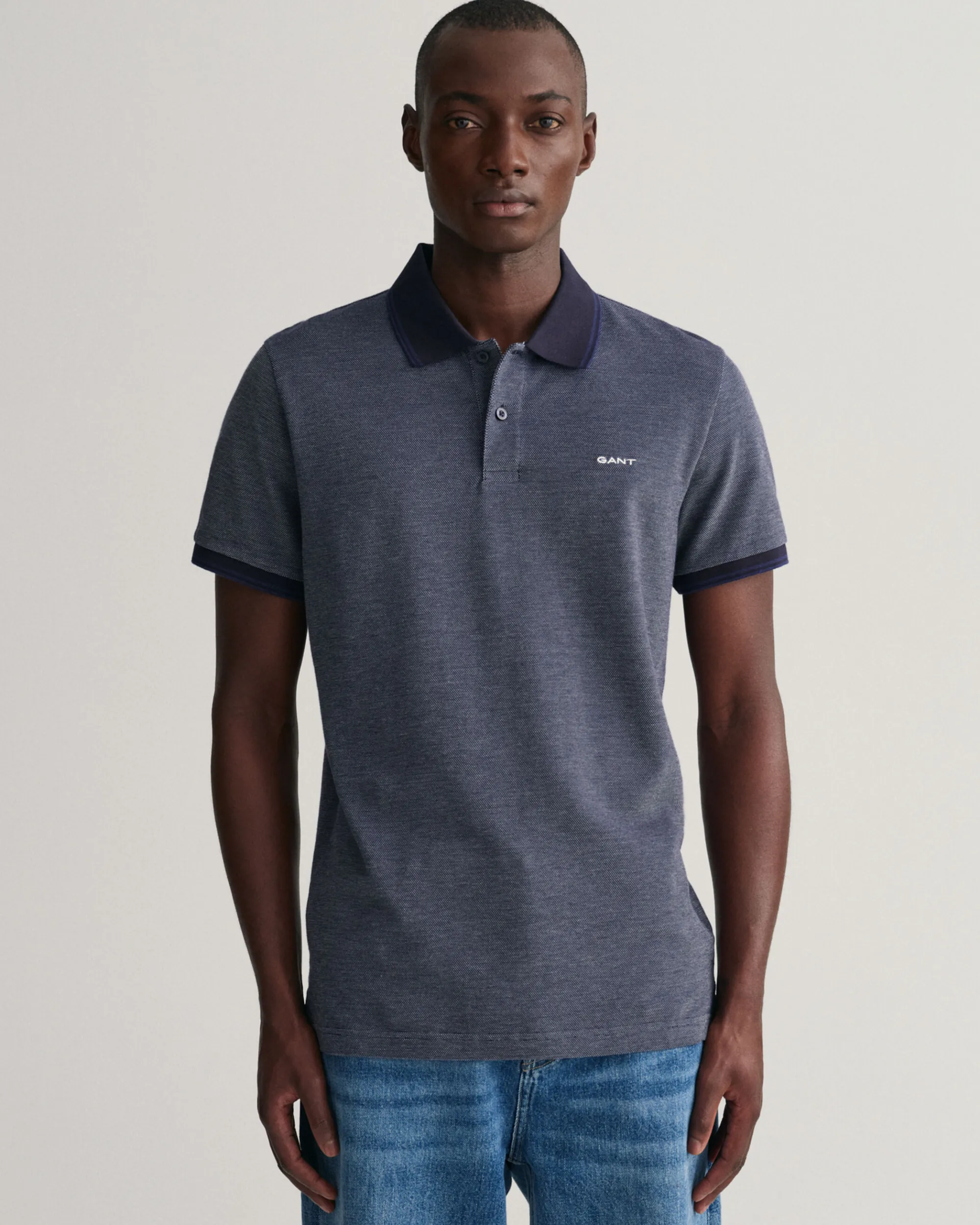 4-Color Oxford Piqué Polo Shirt