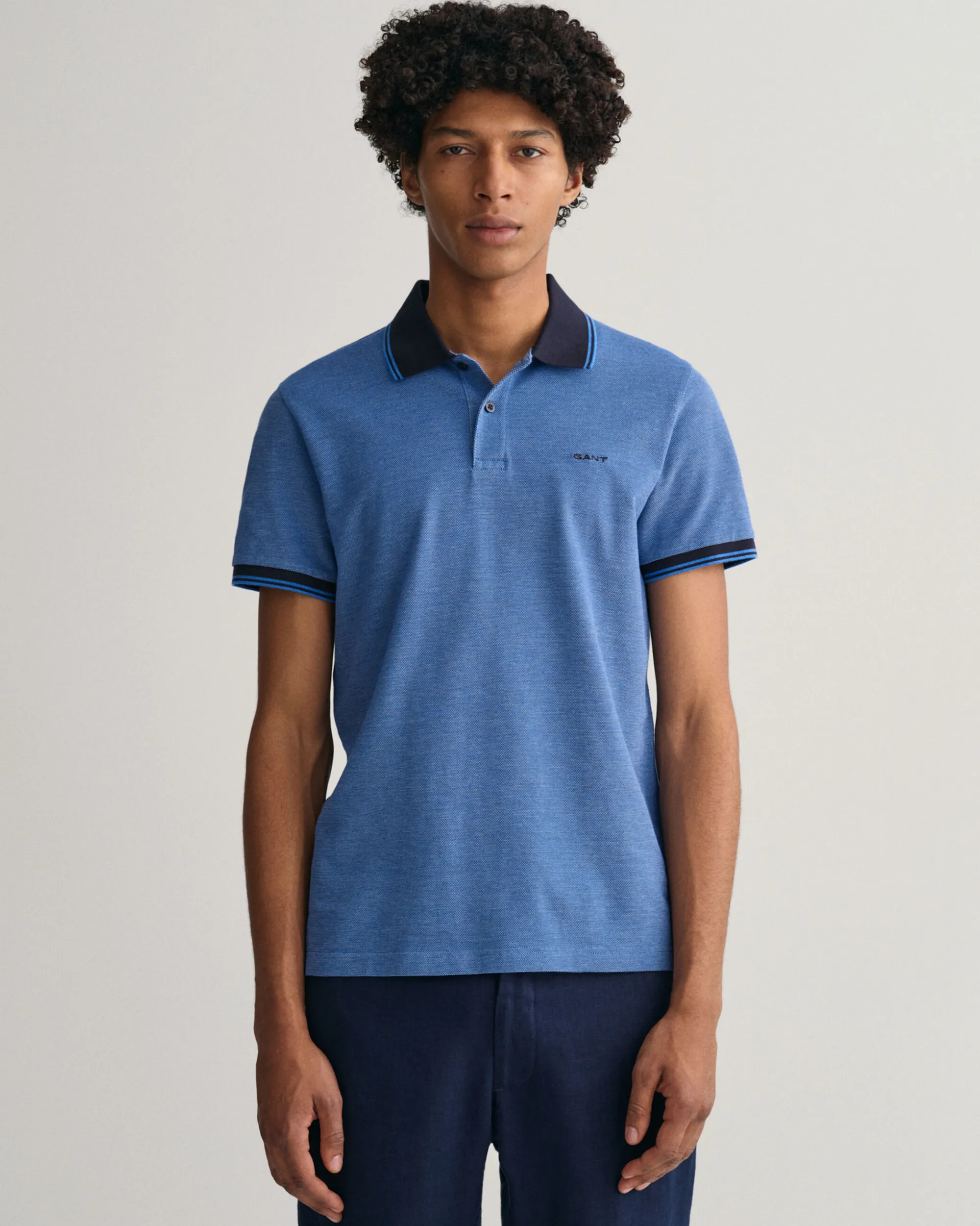 4-Color Oxford Piqué Polo Shirt