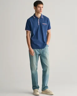 2-Color Tipped Piqué Polo Shirt