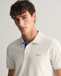 Contrast Piqué Polo Shirt