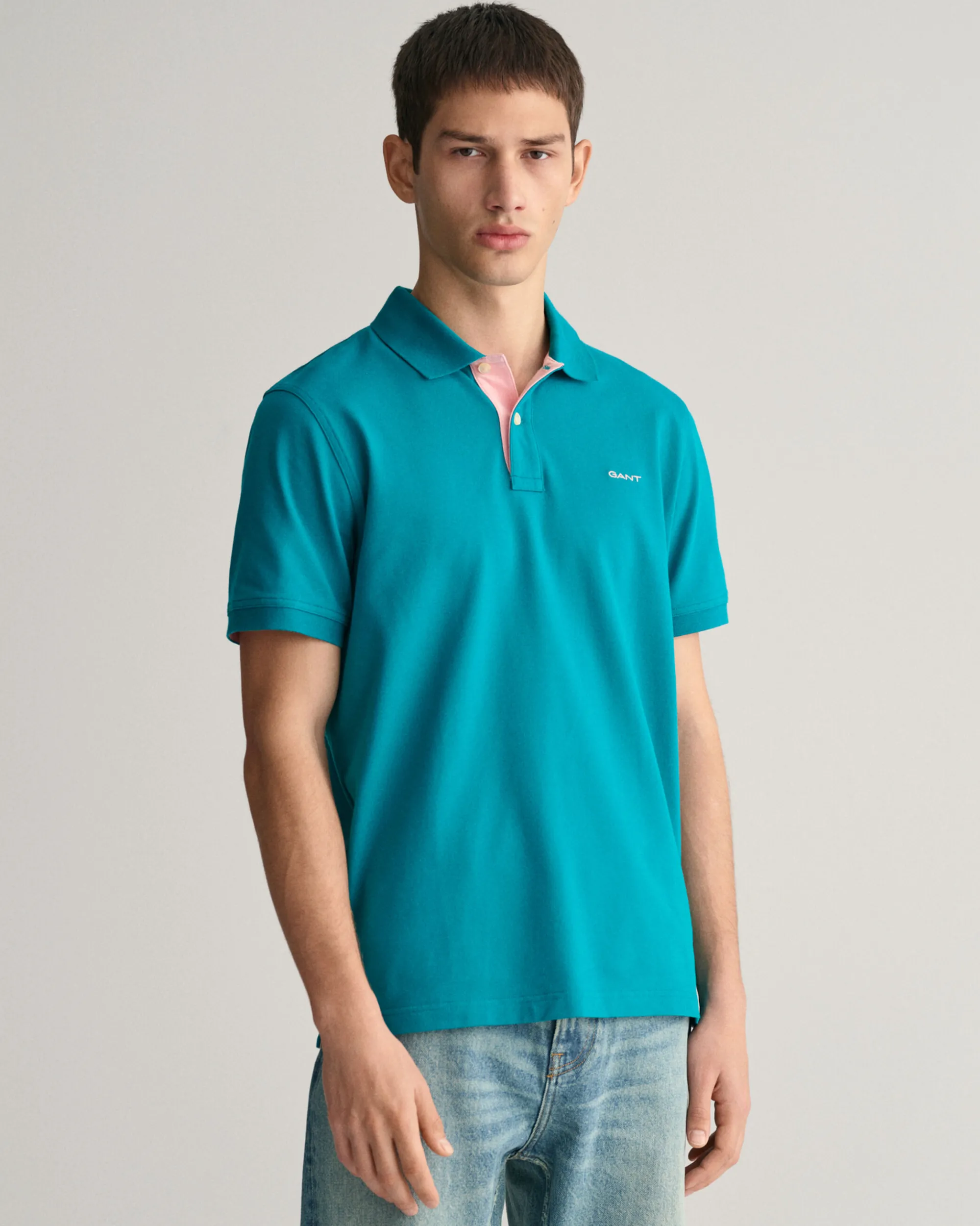 Contrast Piqué Polo Shirt