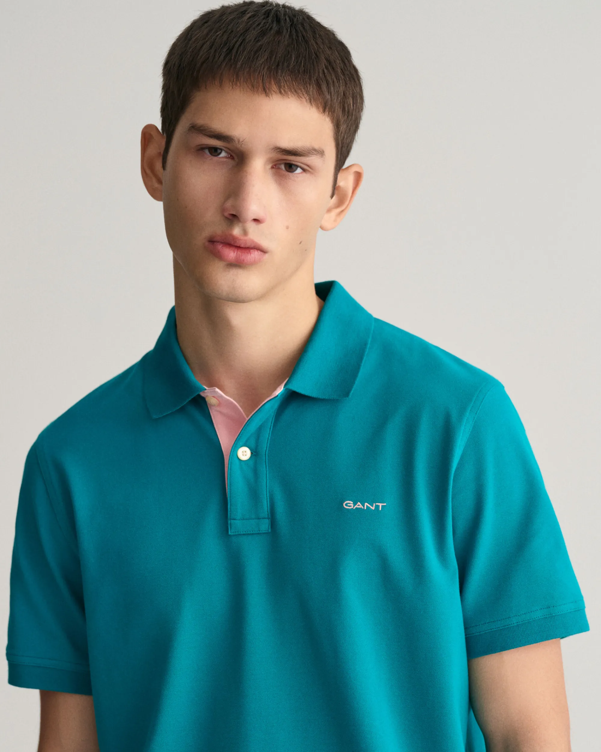 Contrast Piqué Polo Shirt