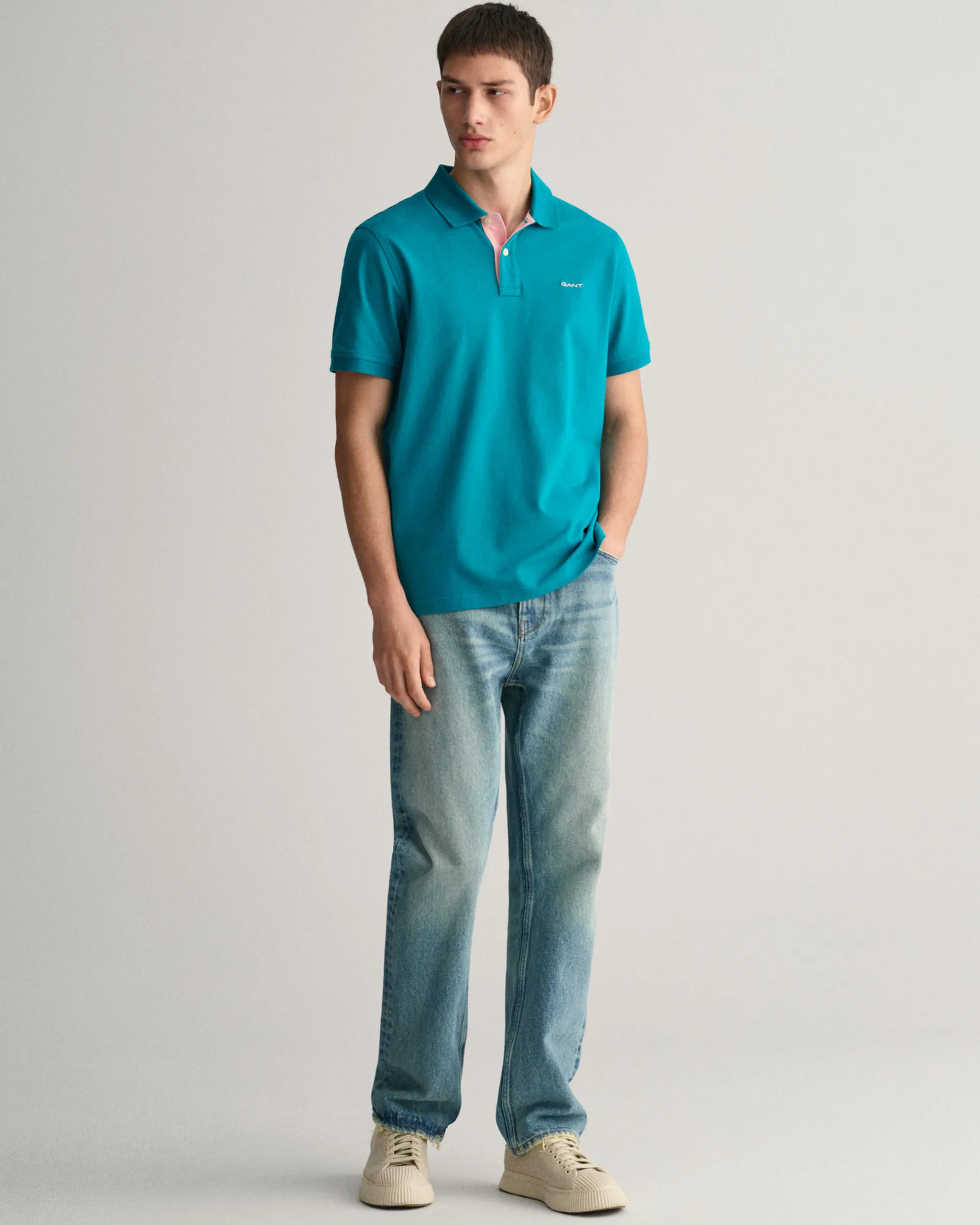 Contrast Piqué Polo Shirt