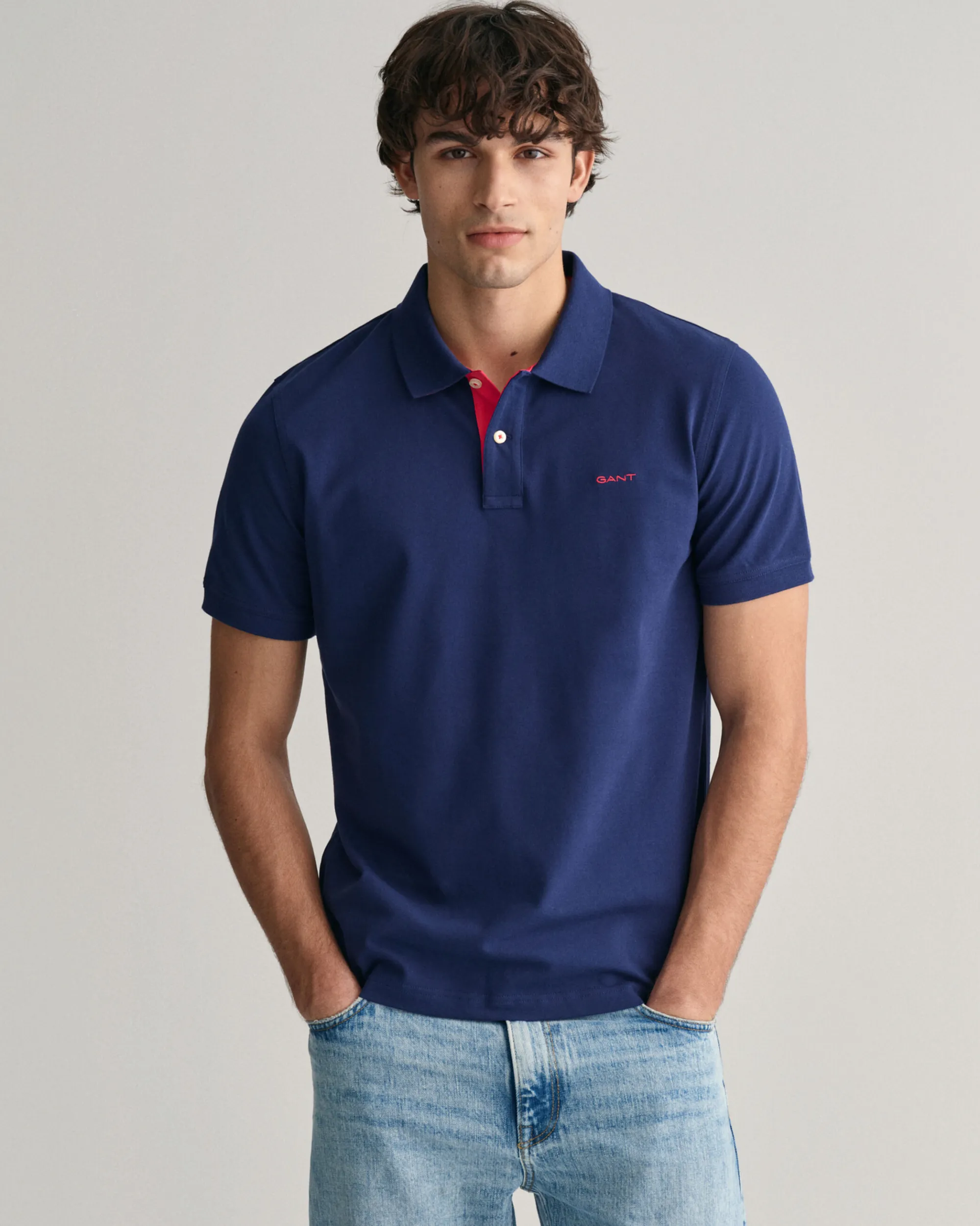 Contrast Piqué Polo Shirt