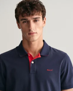 Contrast Piqué Polo Shirt