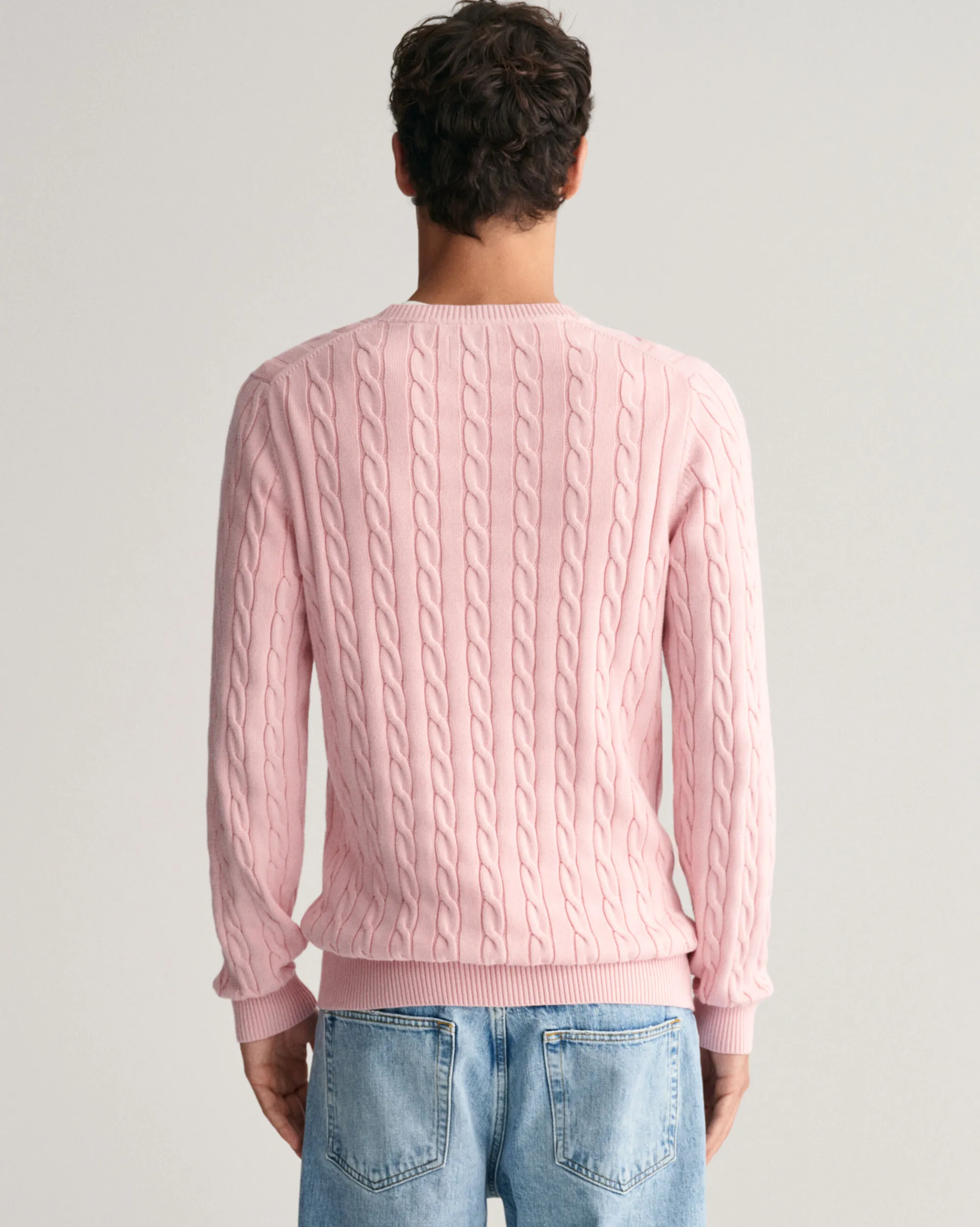 Cotton Cable Knit Crew Neck Sweater