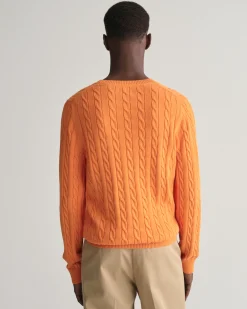 Cotton Cable Knit Crew Neck Sweater