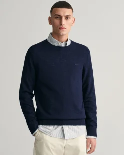 Cotton Linen Crew Neck Sweater
