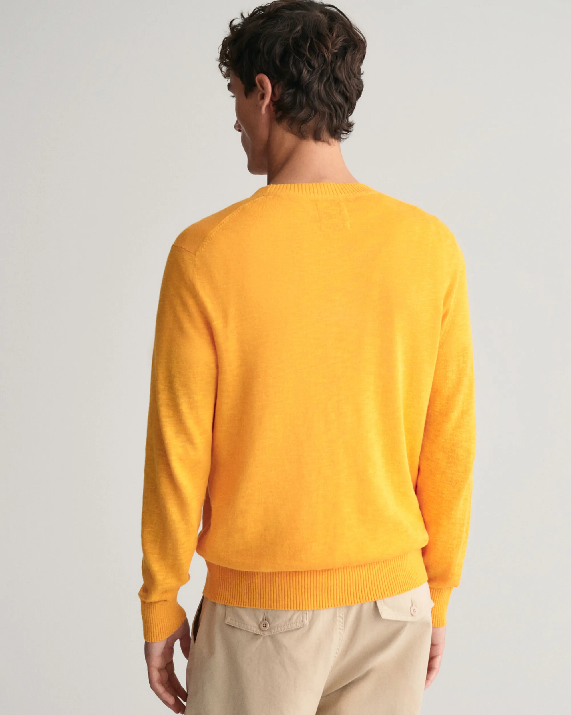 Cotton Linen Crew Neck Sweater