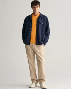 Cotton Linen Crew Neck Sweater