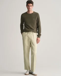 Cotton Piqué Crew Neck Sweater