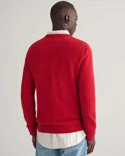Cotton Piqué Crew Neck Sweater