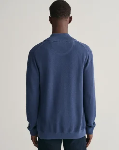 Cotton Piqué Zip Cardigan