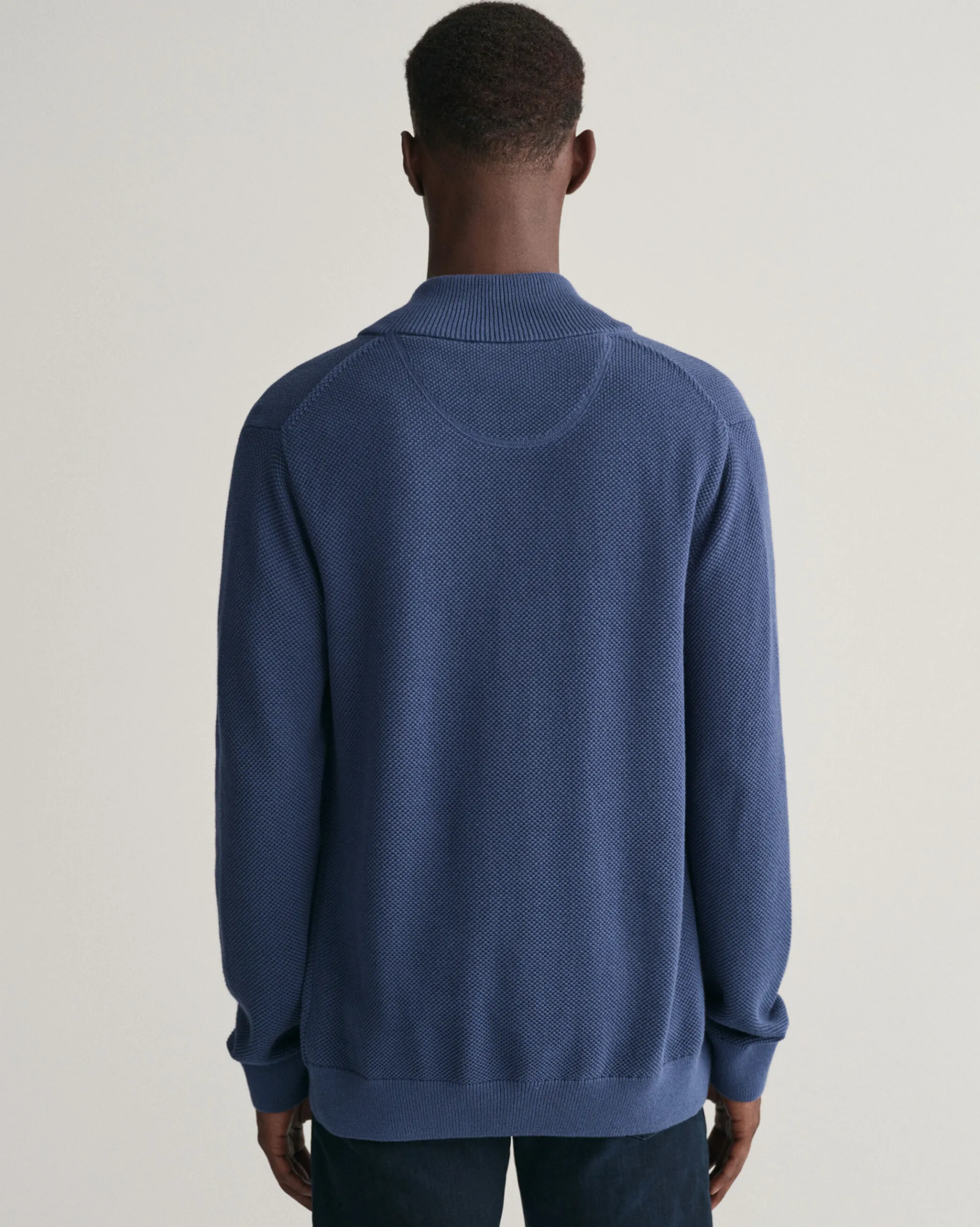 Cotton Piqué Zip Cardigan