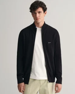 Cotton Piqué Zip Cardigan