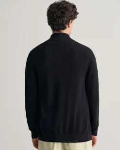 Cotton Piqué Zip Cardigan