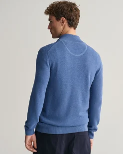 Cotton Piqué Zip Cardigan