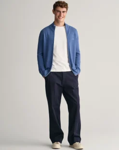 Cotton Piqué Zip Cardigan